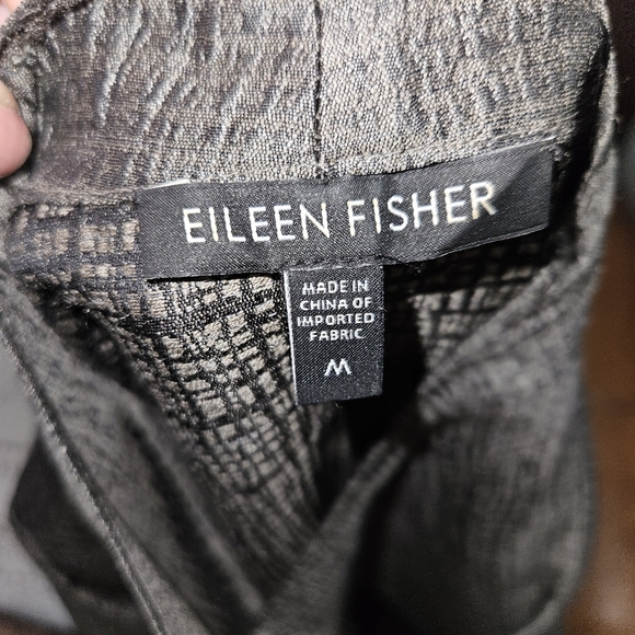 EILEEN FISHER Silk Duster Topper Gray Women's Lightweight Jacket Cardigan $498 - Picture 6 of 12